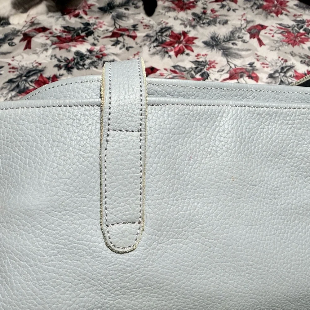 Sseko Custom-Made Zippered Bucket Bag/Tote Blue NWOT - Picture 5 of 11